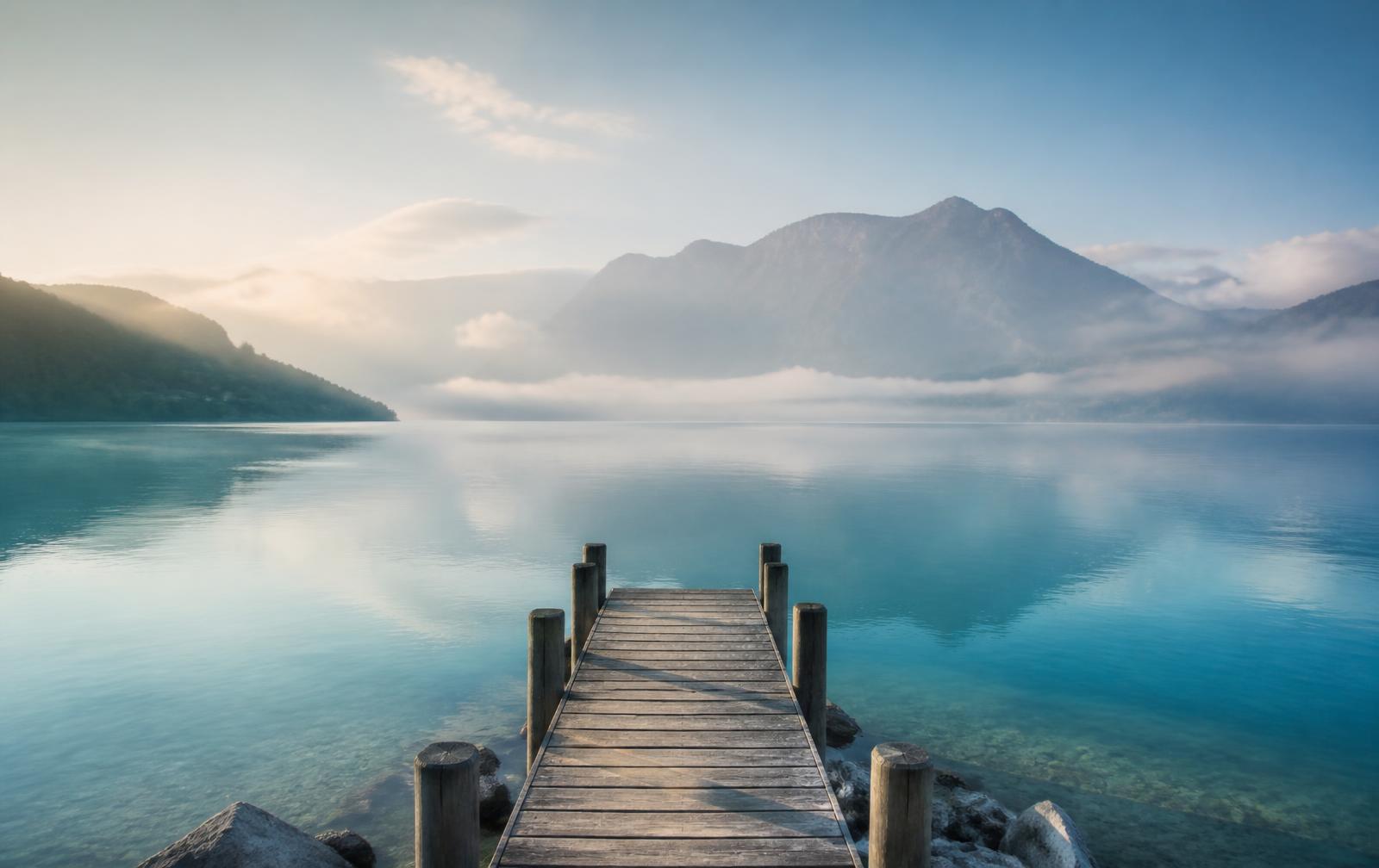 Lac d'Annecy au petit matin